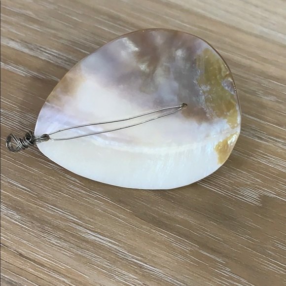 White Abalone Shell Charm Pendant Designer Original - Picture 4 of 4
